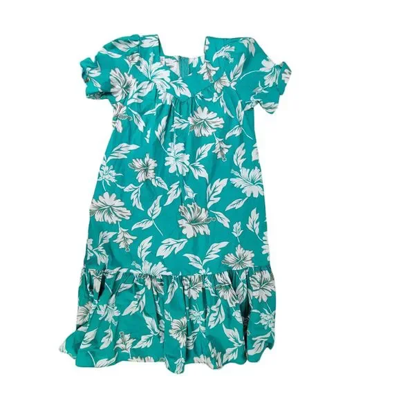 Malihini Dresses | Vintage 1960's Malihini Hawaii Caftan Kaftan Moo Moo Dress Tie Sleeve Size P | Color: Blue | Size: S | Jennyphofenny's Closet